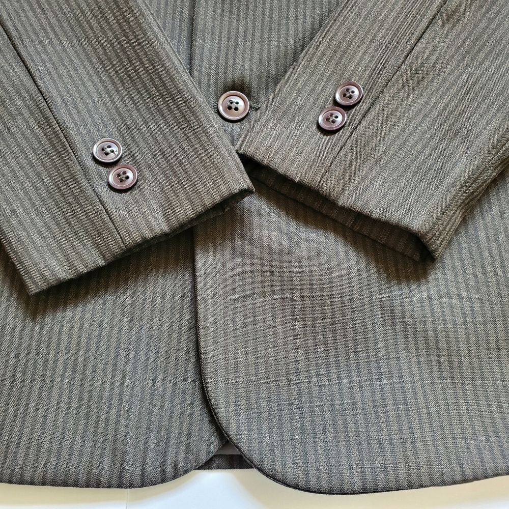 Pinstripe Blazer Jacket Shacket Coat size Boys 12 - Picture 7 of 8